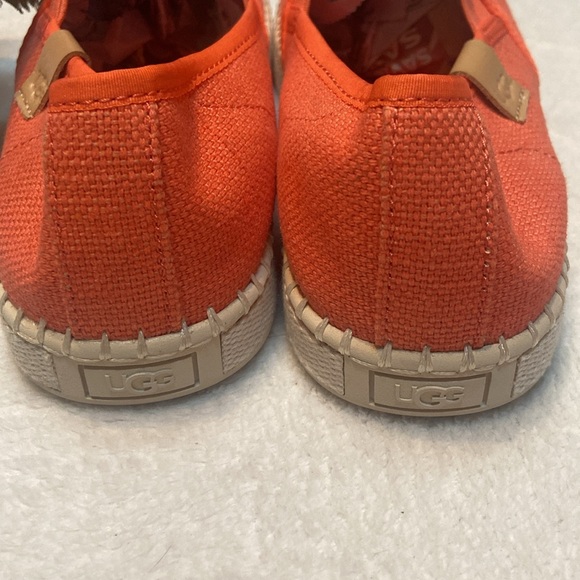 UGG Womens Size 9.5 Luciah Espadrille Stitch Slip Ons Orange - Picture 5 of 10